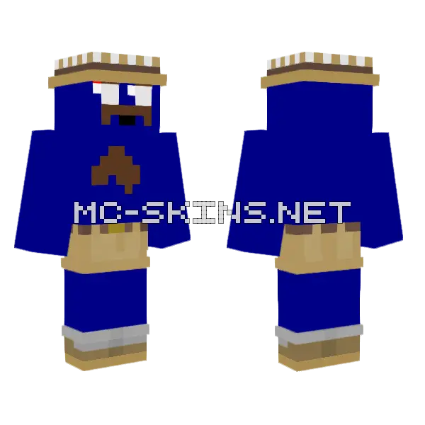 Australia Countryhumans Saxton Hale Minecraft skin, front and back