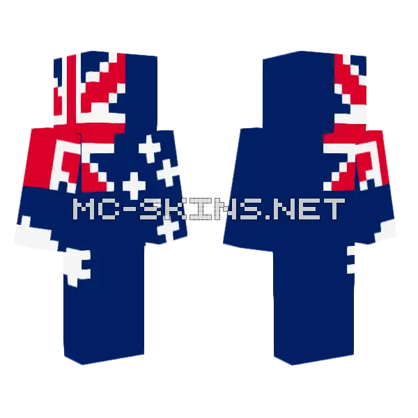 Australia Flag Minecraft skin, front and back