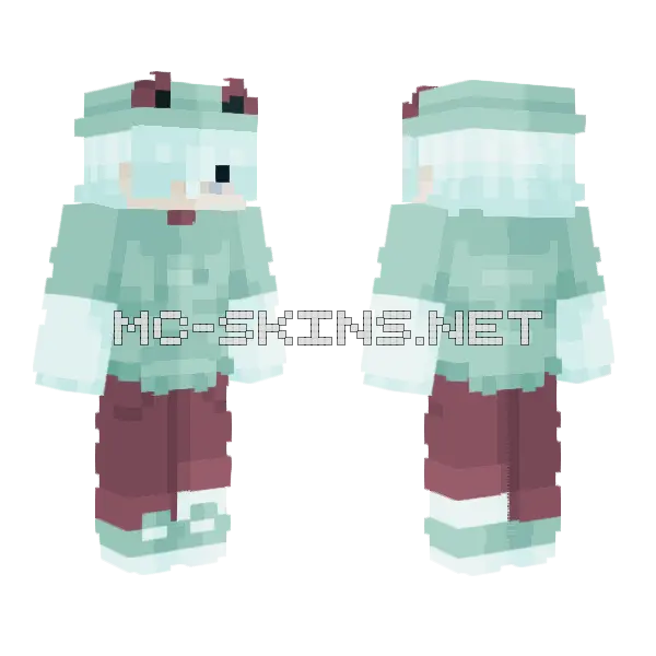 Australian Green Tree Frog Minecraft skin, front and back