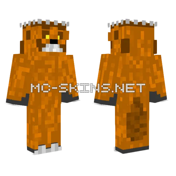 Auto Chipper FNAF World Minecraft skin, front and back