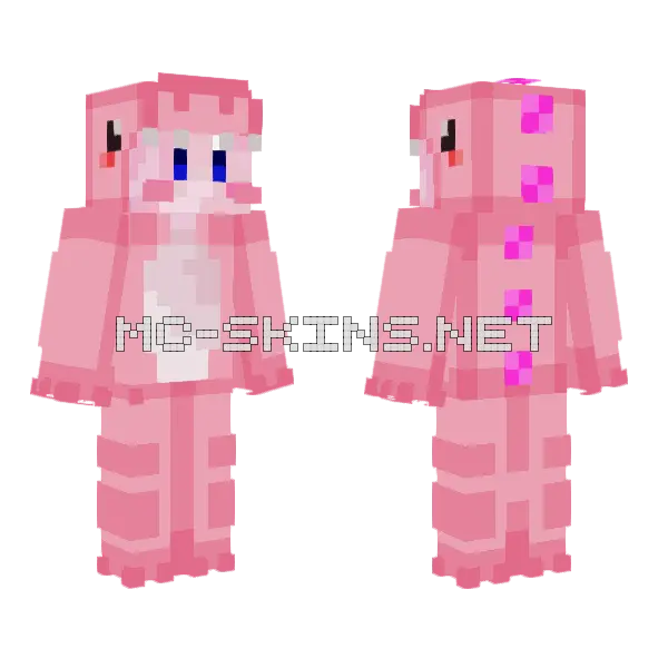 Auto Dino Minecraft skin, front and back