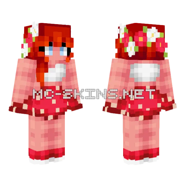 Autumn Mushroom Egirl Minecraft skin, front and back