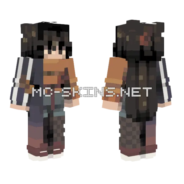 Autumn Nights Candlelight Girl Minecraft skin, front and back
