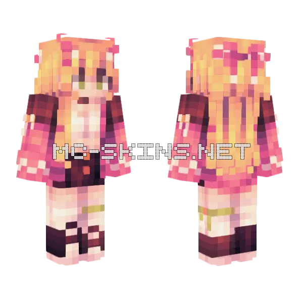Ava FS Minecraft skin, front and back