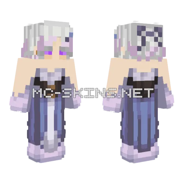 Ava Ocean Gala Minecraft skin, front and back