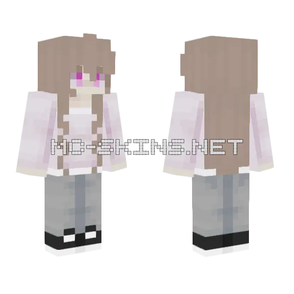 Ava Shaded Minecraft skin, front and back
