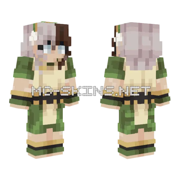 Avatar B Minecraft skin, front and back