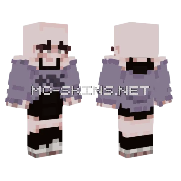 Avery Hills V2 No Hair Minecraft skin, front and back