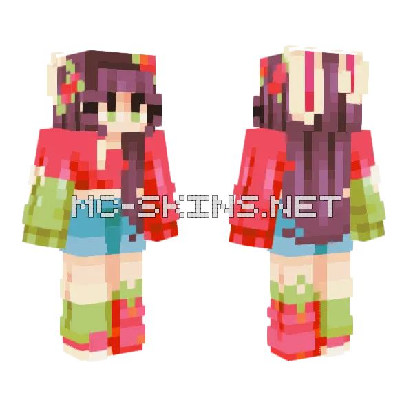 Avocado Strawberry Sauce St Minecraft skin, front and back