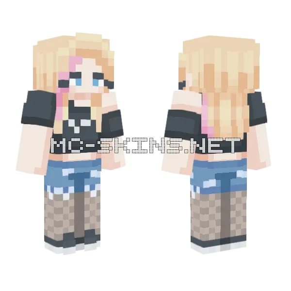 Avril Lavigne Minecraft skin, front and back