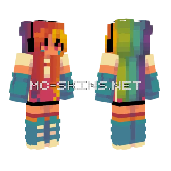 Awesome New YT Beat Minecraft skin, front and back