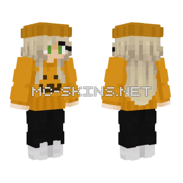 Awesomeelina Halloween Witch Minecraft skin, front and back
