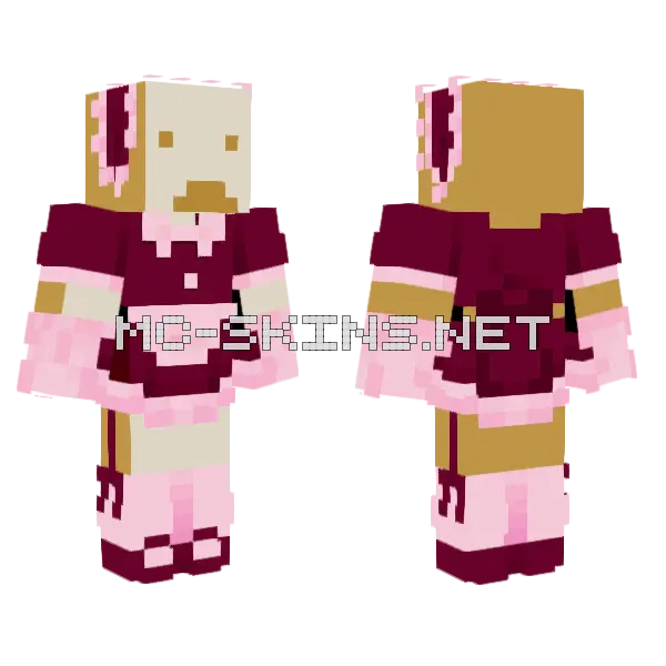 Awfultoast8065 Pink Outfit Minecraft skin, front and back