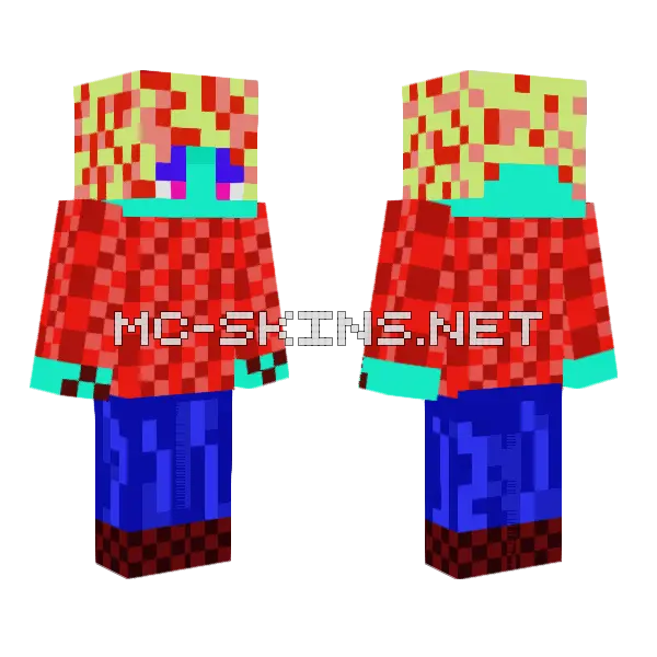 Axionek Red Blue Suit, front and back
