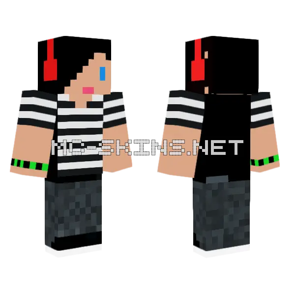 Axlemo Girl Minecraft skin, front and back