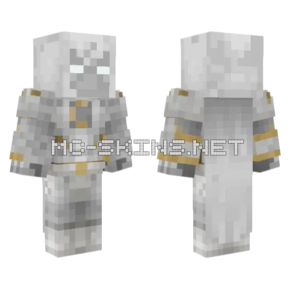 Axmangamer Moon Knight Minecraft skin, front and back