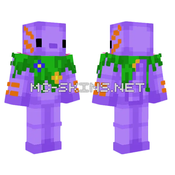 Axo Minecraft skin, front and back