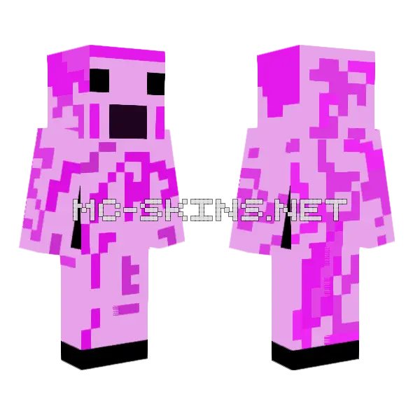 Axolotl D Minecraft skin, front and back
