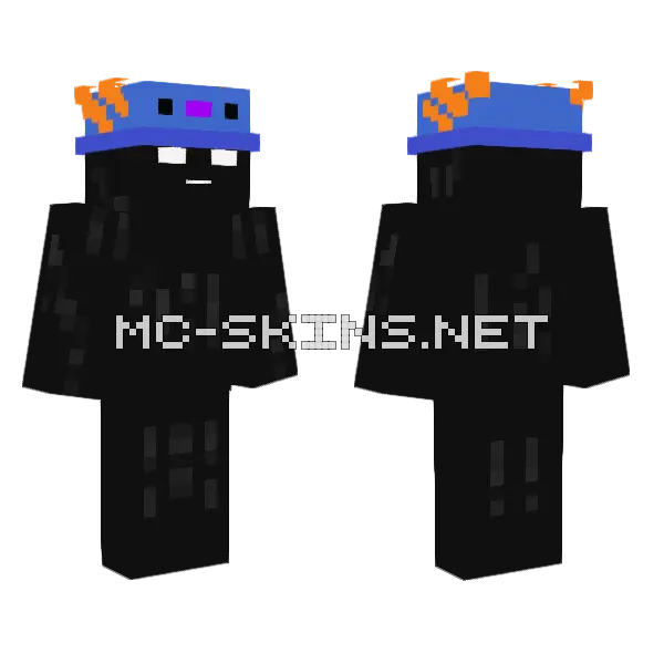 Axolotl Hat Guy Minecraft skin, front and back
