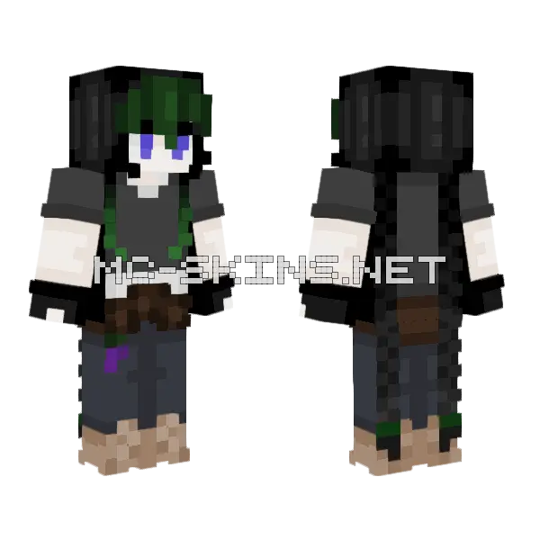 Aya Miey Gannon Kageyama Minecraft skin, front and back