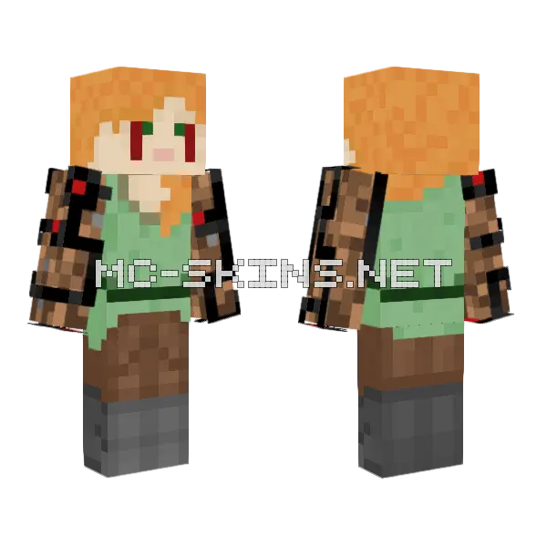 Ayazlo Minecraft skin, front and back