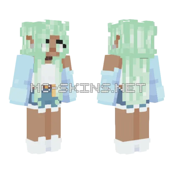 Ayla Casual Outfit Minecraft skin, front and back