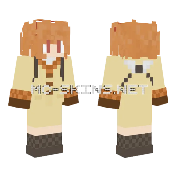 Ayu Tsukimiya Minecraft skin, front and back