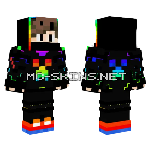 Ayush Gamerz Minecraft skin, front and back