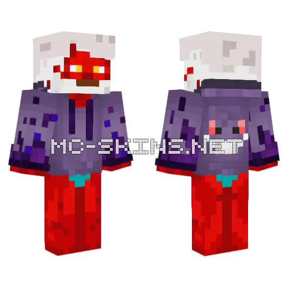 Azadiel Gengar Minecraft skin, front and back