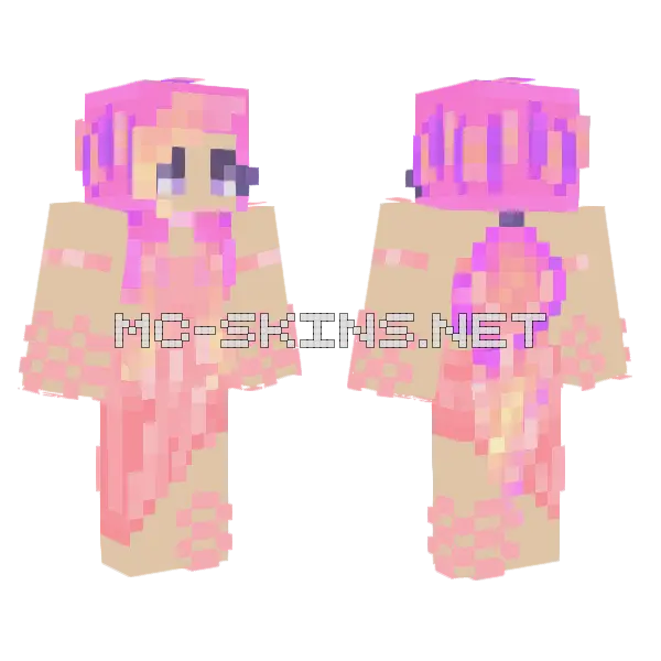 Azalyn Pink Outfit Minecraft skin, front and back