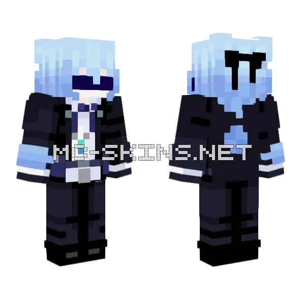 Azrael Development Minecraft skin, front and back