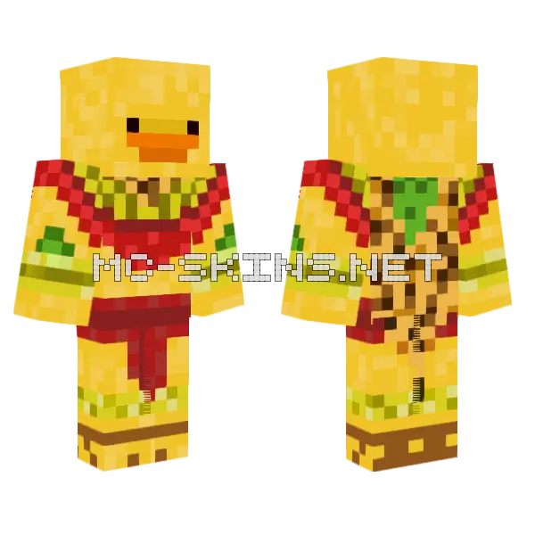 Aztec Duck Minecraft skin, front and back
