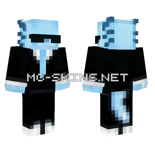 Azulote Minecraft skin, front and back