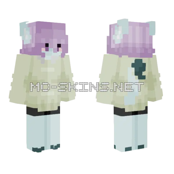 Azure Elements Charm Minecraft skin, front and back