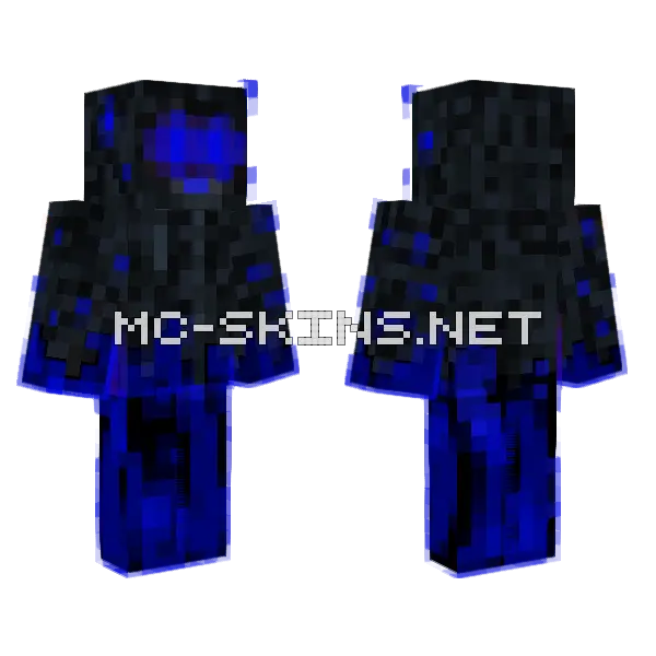 Azure Wraith Minecraft skin, front and back
