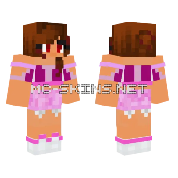 Azzie Lee Minecraft skin, front and back