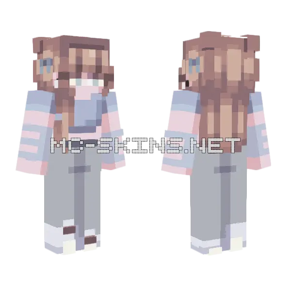 B Dazzled Blue Rce Minecraft skin, front and back