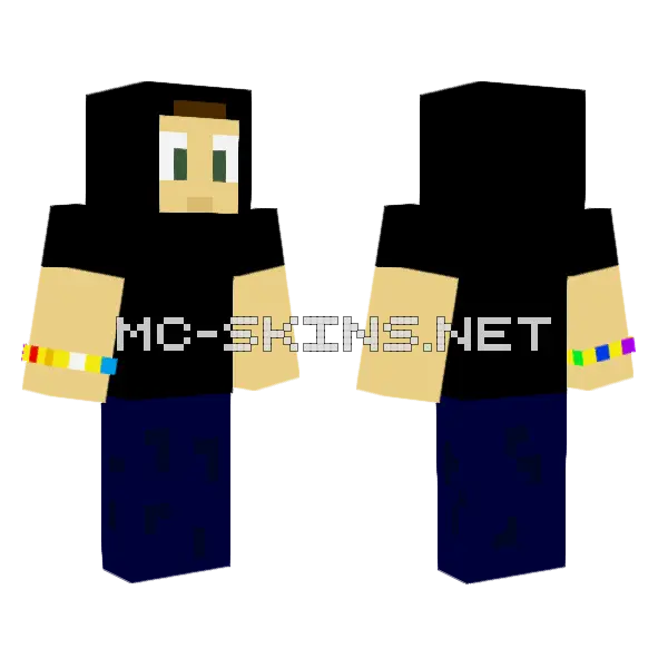 B Guy Minecraft skin, front and back