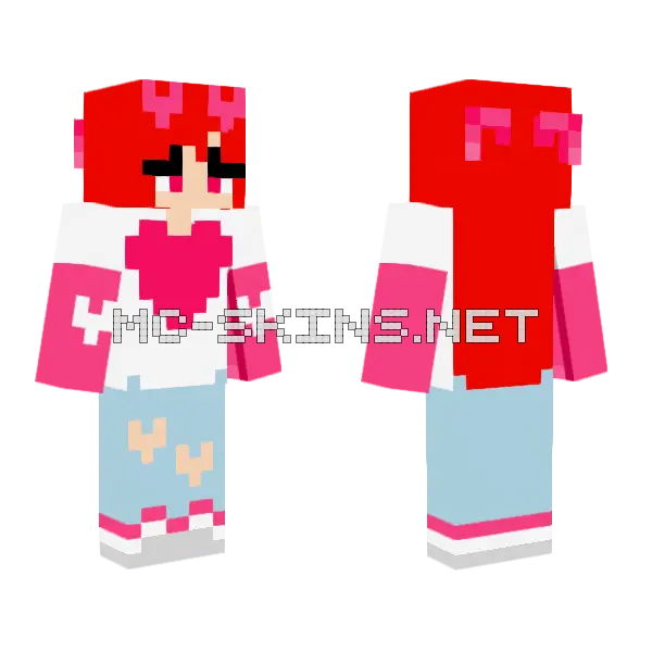 B Mine Rce Results Minecraft skin, front and back