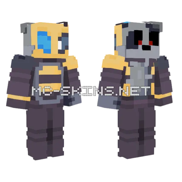 B z Bot Minecraft skin, front and back
