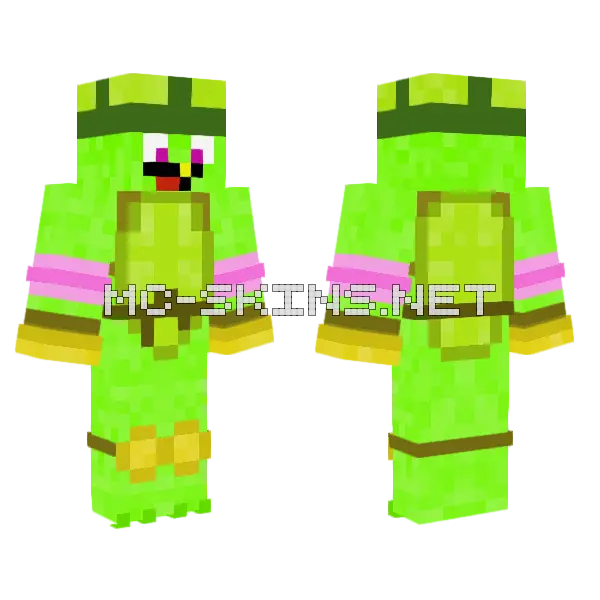 B3atx Turtle Minecraft skin, front and back