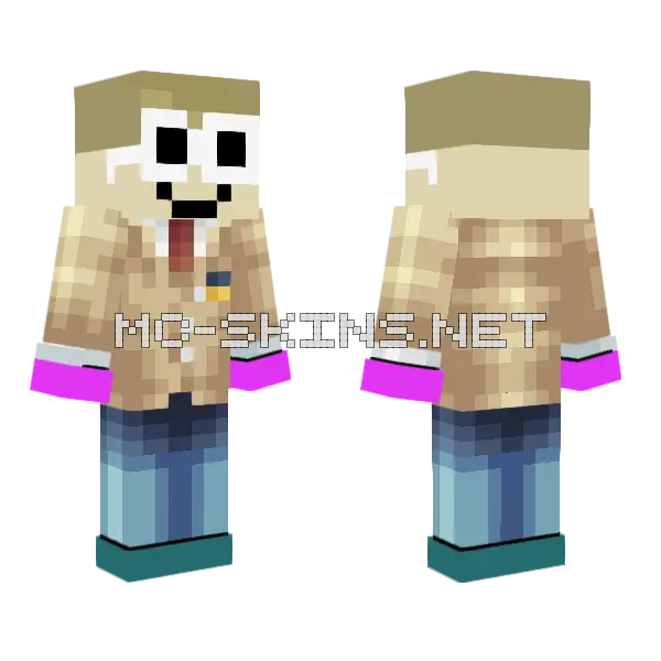 B3enzz Usandere Minecraft skin, front and back