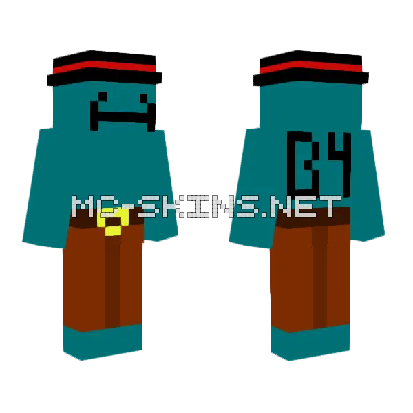 B4b4 D 3x 2 Minecraft skin, front and back