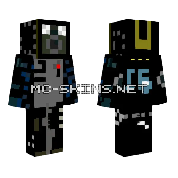 B7 SCP Outfit Minecraft skin, front and back
