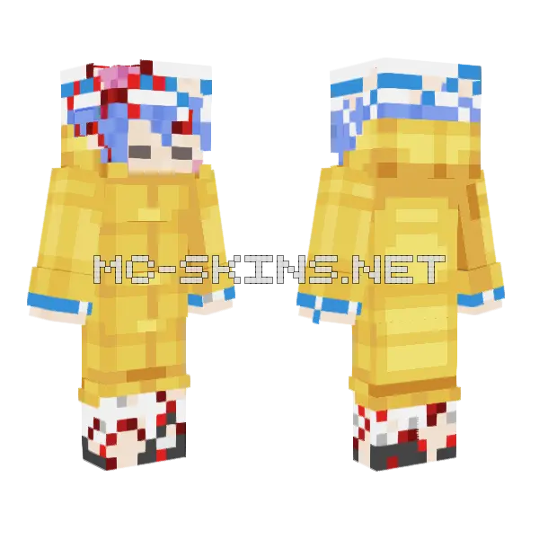 Baabai Minecraft skin, front and back