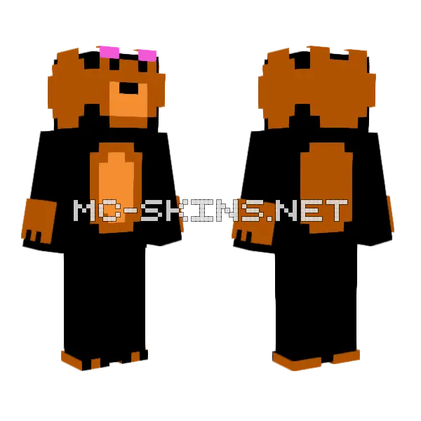 Baaren Bear Skin Minecraft skin, front and back
