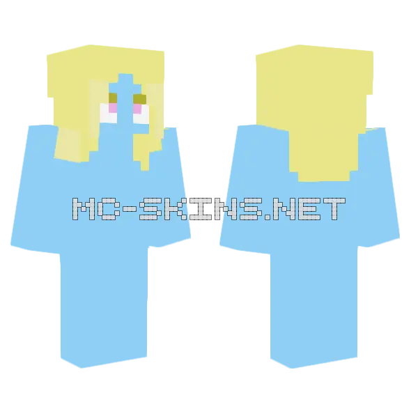Baby Blue Kblzop Minecraft skin, front and back