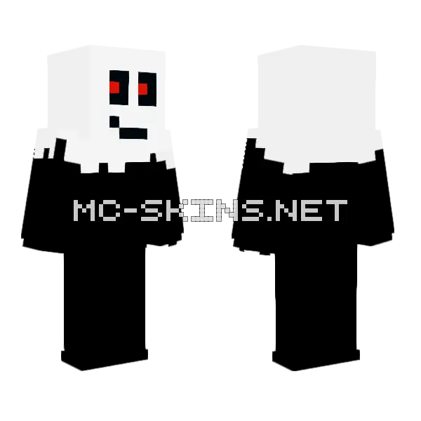 Baby Ghost Minecraft skin, front and back