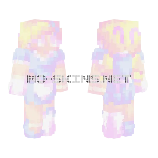 Baby Pastels Minecraft skin, front and back