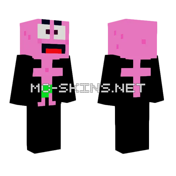 Baby Patrick Star Minecraft skin, front and back